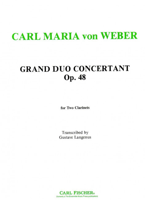 Grand Duo concertant op.48&nbsp;&nbsp;for 2 clarinets&nbsp;&nbsp;score