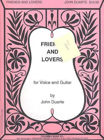 Friends and Lovers  for voice and guitar  