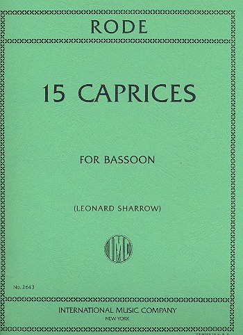 15 Caprices  for bassoon  