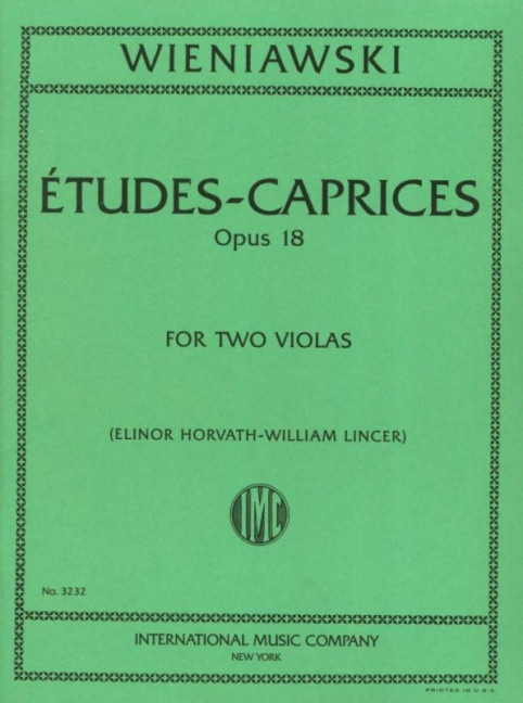 Etudes-Caprices op.18  for 2 violas  score