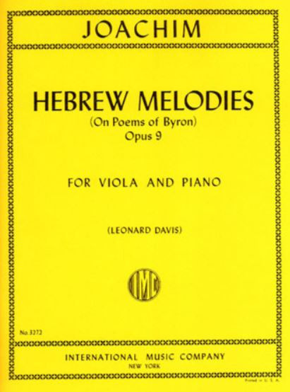 Hebrew Melodies op.9  for viola and piano  