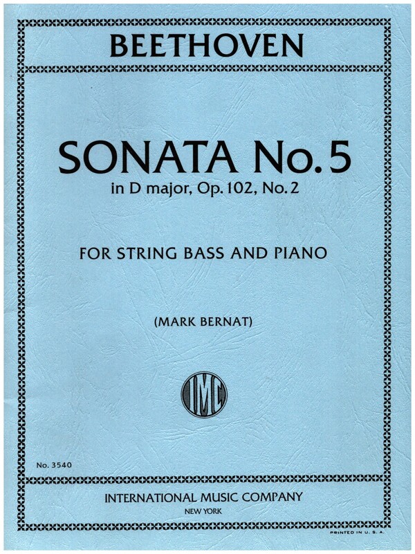 Sonate D-Dur op.120,2&nbsp;&nbsp;für Kontrabass und Klavier&nbsp;&nbsp;
