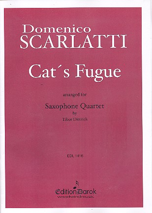 Cat's Fugue L499  for 4 saxophones (SATB)  score and parts