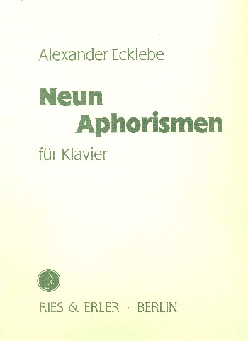 9 Aphorismen  für Klavier  