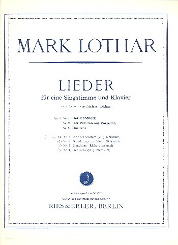 Lieder op.14 Nr.1-4 für eine&nbsp;&nbsp;Singstimme und Klavier&nbsp;&nbsp;