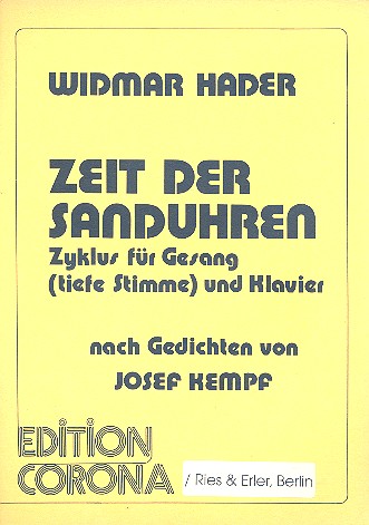Zeit der Sanduhren für Gesang (tief)  und Klavier  