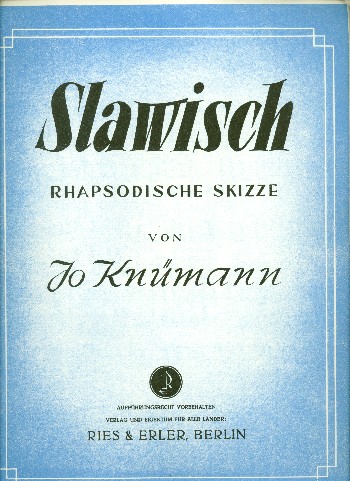 Slawisch  für Klavier (Akkordeon)  
