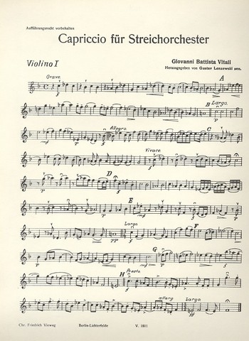 Capriccio  für Streichorchester  Stimmenset (3-3-2-2-1)