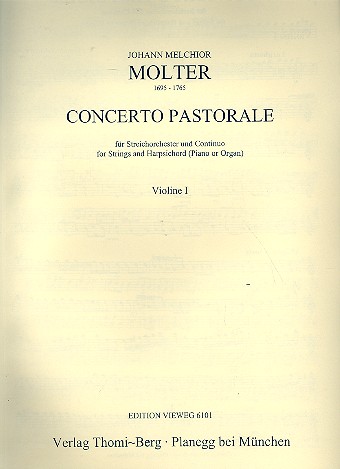 Concerto pastorale  für Streichorchester und Bc  Stimmensatz (3-3-1--2-3)