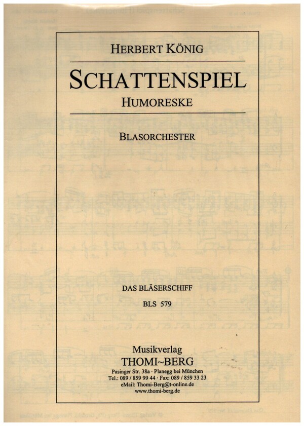Schattenspiel - Humoreske  für Blasorchester  Direktion und Stimmen
