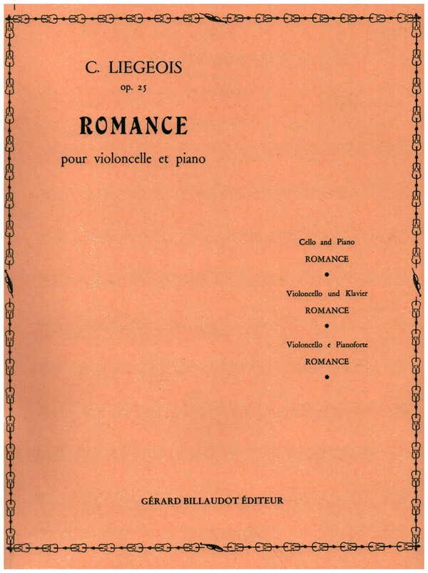 Romance op.25 no.1&nbsp;&nbsp;pour violoncelle et piano&nbsp;&nbsp;