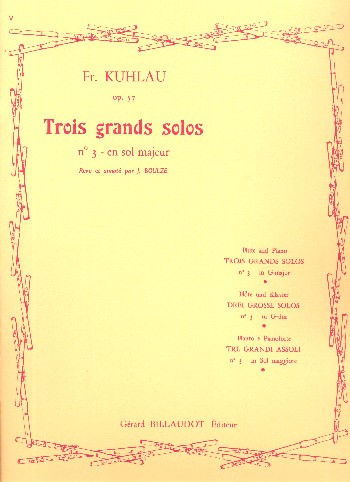 Grand solo en sol majeur op.57,3&nbsp;&nbsp;pour flûte et piano&nbsp;&nbsp;