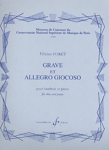 Grave et allegro giocoso&nbsp;&nbsp;pour hautbois et piano&nbsp;&nbsp;