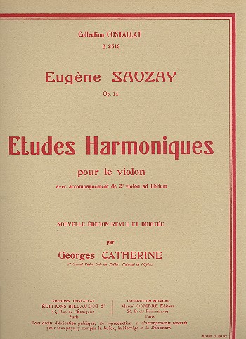 Etudes harmoniques op.14 pour violon  (violon 2 ad lib)  partition