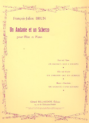 Un Andante et un Scherzo&nbsp;&nbsp;pour flute et piano&nbsp;&nbsp;