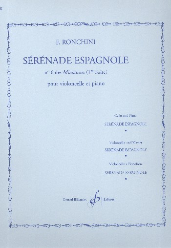 Sérénade espagnole&nbsp;&nbsp;pour violoncelle et piano&nbsp;&nbsp;