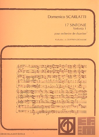 Sinfonia no.1 pour orchestre de chambre&nbsp;&nbsp;partition et parties&nbsp;&nbsp;