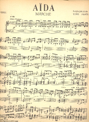 Aida - Marche  pour accordéon (piano)  