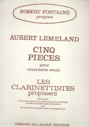 5 pièces op.20&nbsp;&nbsp;pour clarinette&nbsp;&nbsp;