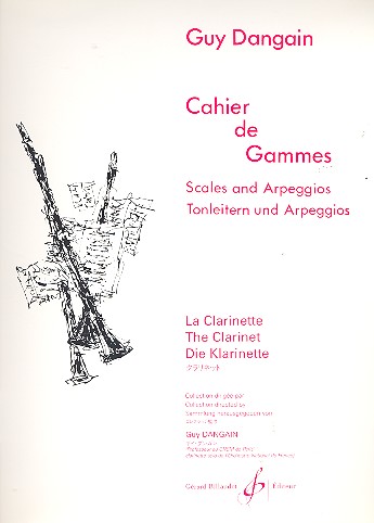 Cahier de gammes &nbsp;&nbsp;pour clarinette&nbsp;&nbsp;