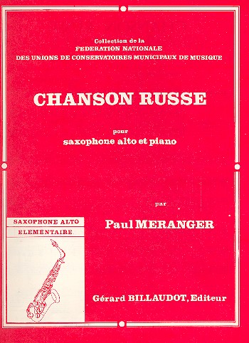 Chanson russe  pour saxophone alto et piano  