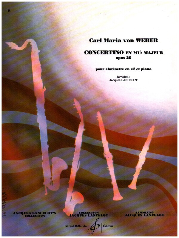 Concertino en mib majeur op.26  pour clarinette en sib et piano  