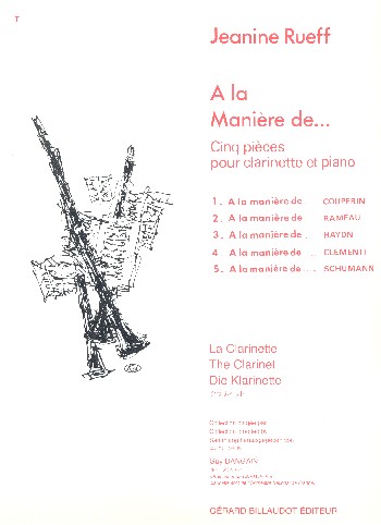 A la manière de&nbsp;&nbsp;pour clarinette et piano&nbsp;&nbsp;