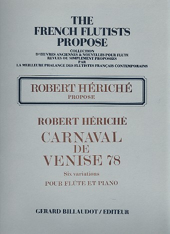 Carnaval de Venise 78 pour flûte et piano&nbsp;&nbsp;&nbsp;&nbsp;