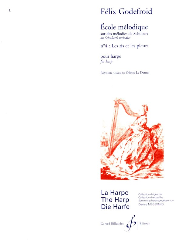 Ecole mélodique sur des mélodies de Schubert no.4  pour grande harpe seule  