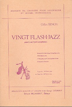 20 Flash Jazz vol.2: pour 2-4 saxophones&nbsp;&nbsp;partition de poche&nbsp;&nbsp;