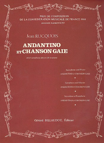 Andantino et chanson gaie pour&nbsp;&nbsp;saxophone et piano&nbsp;&nbsp;