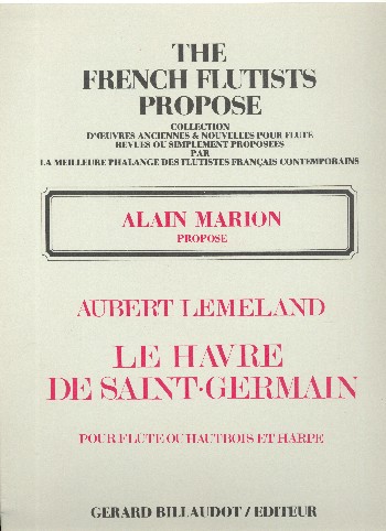 Le havre de Saint-Germain&nbsp;&nbsp;pour flûte et harpe&nbsp;&nbsp;