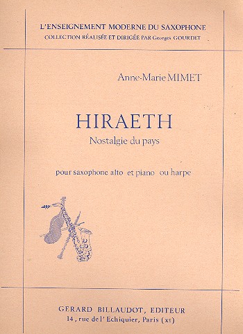 Hiraeth pour saxophone alto et piano&nbsp;&nbsp;(harpe)&nbsp;&nbsp;
