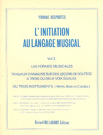 L'Initiation au langage musical vol.2&nbsp;&nbsp;&nbsp;&nbsp;
