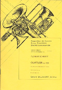Quatuor op.109&nbsp;&nbsp;pour 3 trombones et tuba&nbsp;&nbsp;partition de poche