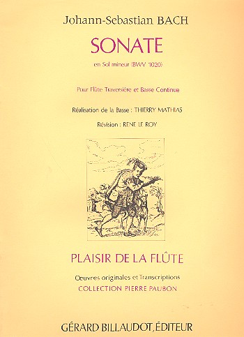 Sonate sol mineur BWV1020 pour&nbsp;&nbsp;flute traversiere et bc&nbsp;&nbsp;