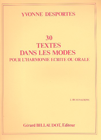 30 Textes dans les modes réalisations&nbsp;&nbsp;&nbsp;&nbsp;