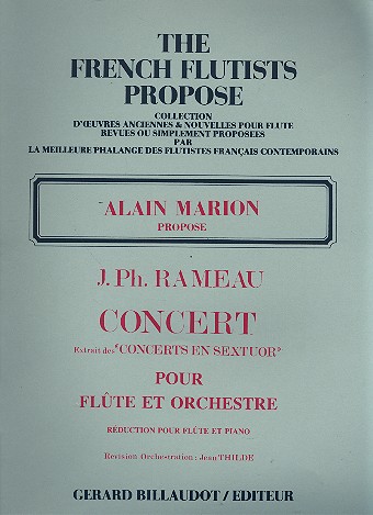Concert  pour flute et orchestre  pour flute et piano  