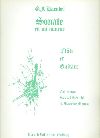 Sonate mi mineur&nbsp;&nbsp;pour flûte et guitare&nbsp;&nbsp;partition et partie de flûte