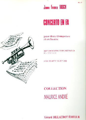 Concerto fa majeur pour 2 trompettes et orchestre  pour 2 trompettes et piano  