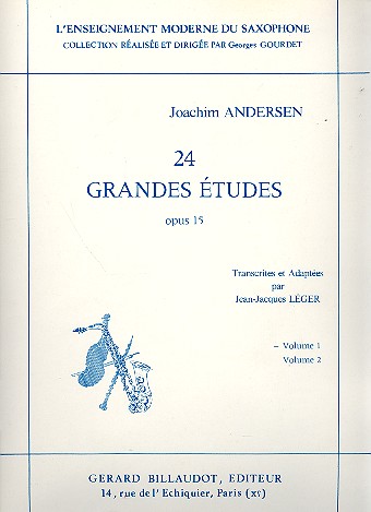 24 grandes études op.15 vol.1 (nos.1-12)  pour saxophone  