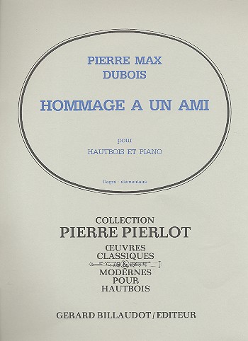 Hommage à un ami pour hautbois  et piano  