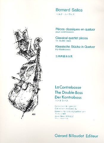 Pièces classiques en quatour  pour 4 contrebasses  partition et parties