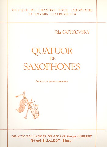 Quatuor de saxophones pour&nbsp;&nbsp;4 saxophones (SATB)&nbsp;&nbsp;partition et parties