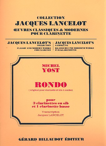 Rondo pour 3 clarinettes en sib et&nbsp;&nbsp;clarinette basse&nbsp;&nbsp;partition et parties