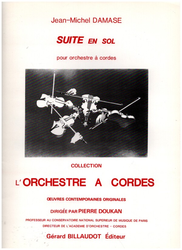 Suite En Sol&nbsp;&nbsp;pour orchestre à cordes&nbsp;&nbsp;partition et parties