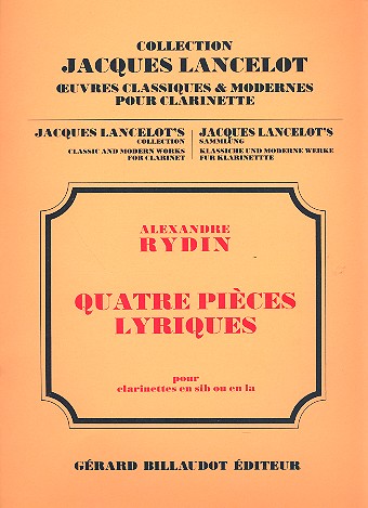 4 piéce lyriques pour  clarinette seule  
