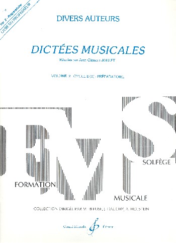 Dictees musicales vol.2 cycle 2a  livre du professeur  