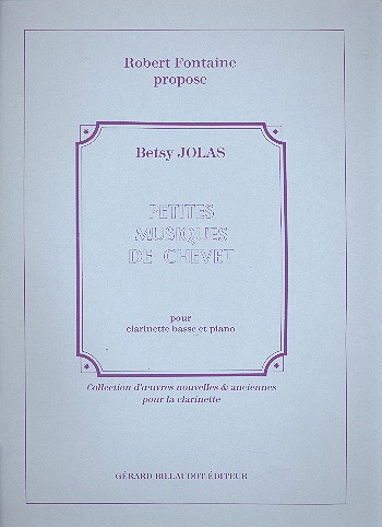 Petites musiques de chevet pour  clarinette basse et piano  