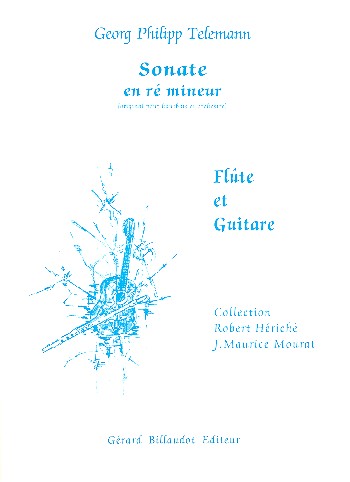 Sonate en ré mineur pour flûte et guitare&nbsp;&nbsp;partition et partie&nbsp;&nbsp;